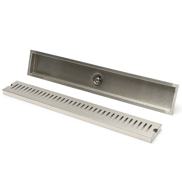 600mm Stainless Steel Drain Grate Brushed Insert Linear Bathroom Shower Floor Drain