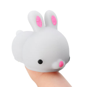 Grey Bunny Rabbit Squishy Squeeze Cute Healing Toy Cute Collection Stress Reliever Gift Decor