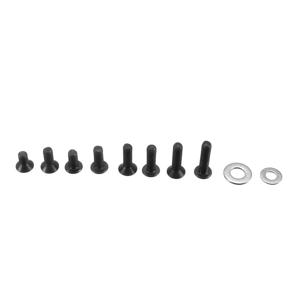 180Pcs M3 Alloy Steel Grade 10.9 6-12mm Hex Socket Button & Flat Head Screws Washers Assortment Kit