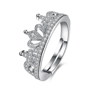 INALIS Elegant Zircon Platinum Plated Opening Gift Wedding Finger Rings