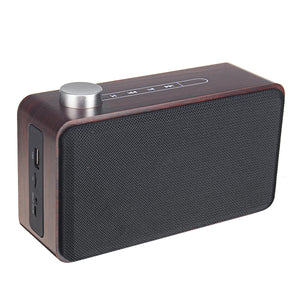 W5A Wooden Wireless bluetooth Speaker Portable Stereo TF Card U Disk 3.5mm Audio Speaker with Mic