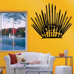 T-2 Game Props Right Iron Throne Stickers Carved Creative Wall Stickers Toilet Stickers