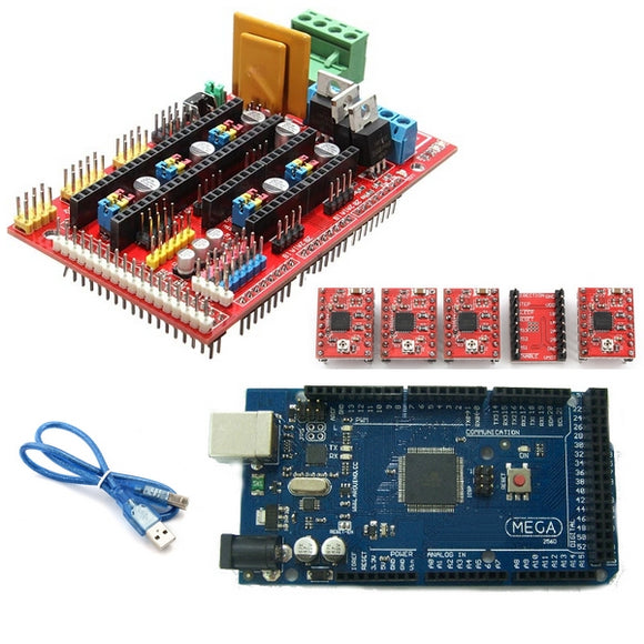 RAMPS 1.4 Controller 2560 R3 Control Board A4988 Driver Kit For 3D Printer