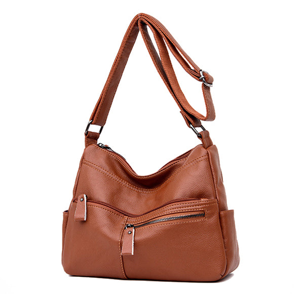 Women Faux Leather Leisure Shoulder Bag Crossbody Bag Shoulder Bag