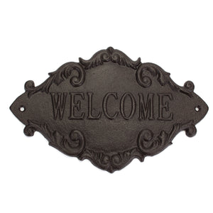 Country Cast Iron WELCOME Sign Rustic Wall Sticker Home Restaurant Bar Cafe Decor