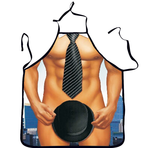 Washable 3D Muscle Male Apron Naked Muscle Men Kitchen Cooking Barbecue Apron Gift For Boyfriend