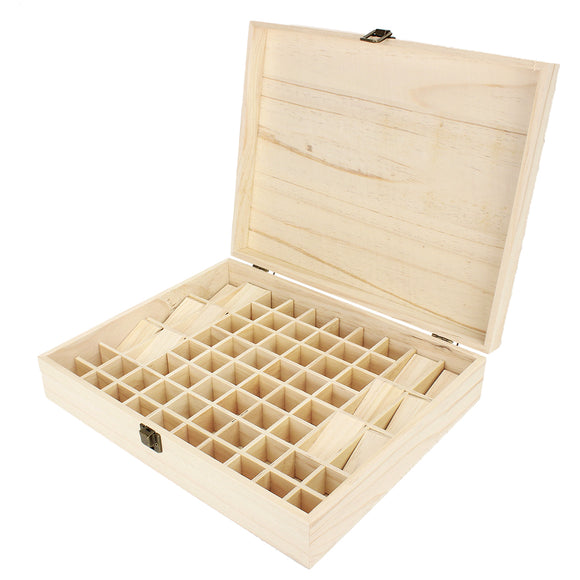 Essential Oil Case Holds 68 Bottles Wooden Storage Box Container Aromatherapy Collecetion Organizer