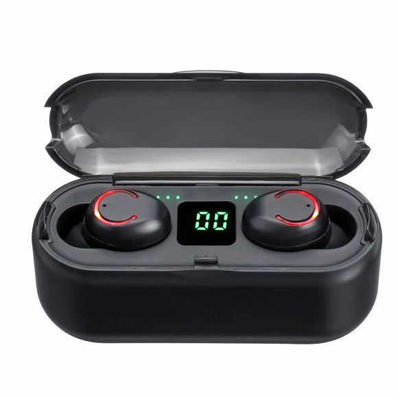 F9-8 TWS Wireless bluetooth LED Display Earphone Stereo Earbuds IP67 Waterproof Headphone with Mic Charging Box