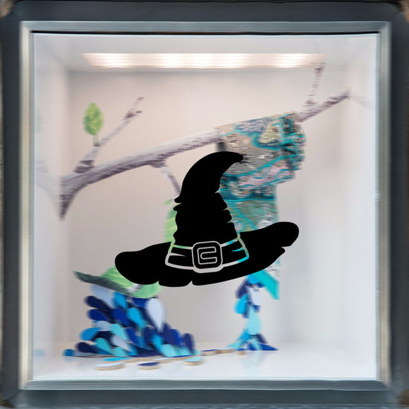 Halloween Witch Hat Sticker PVC Removable Wall Window Sticker Terror Halloween Decorations