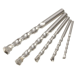 5pcs 4/5/6/8/10mm Hard Alloy Round Shank Hammer Drill Bit  Masonry Drill Bits