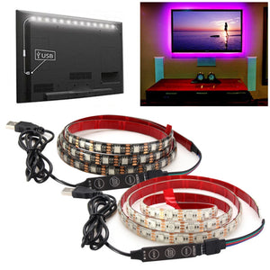 2M Waterproof USB SMD5050 120 LED RGB Strip Light Bar TV Background Lighting Lamp 5V