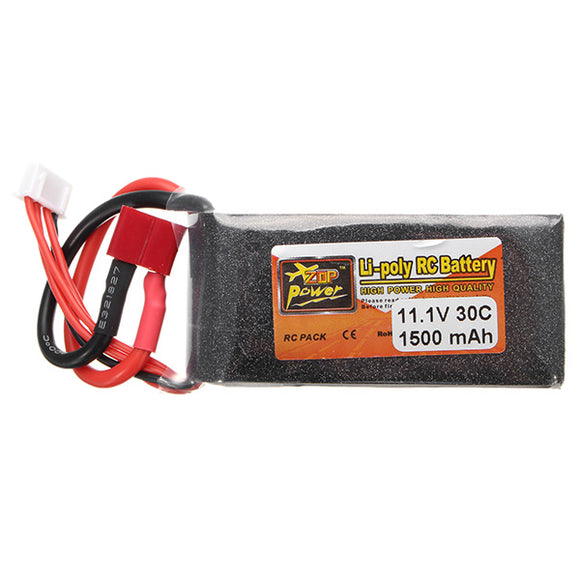 ZOP Power 11.1V 1500MAH 3S 30C Lipo Battery T Plug