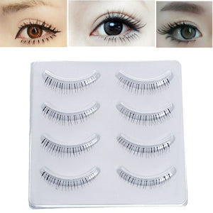 4 pairs Charming Bottom Lower False Eyelashes Set Kit Makeup Cosmetics Black Extension