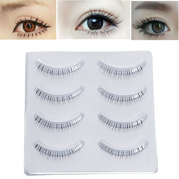 4 pairs Charming Bottom Lower False Eyelashes Set Kit Makeup Cosmetics Black Extension