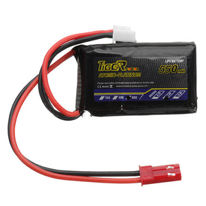 Tiger Power 7.4V 550mAh 60C 2S Lipo Battery JST Plug