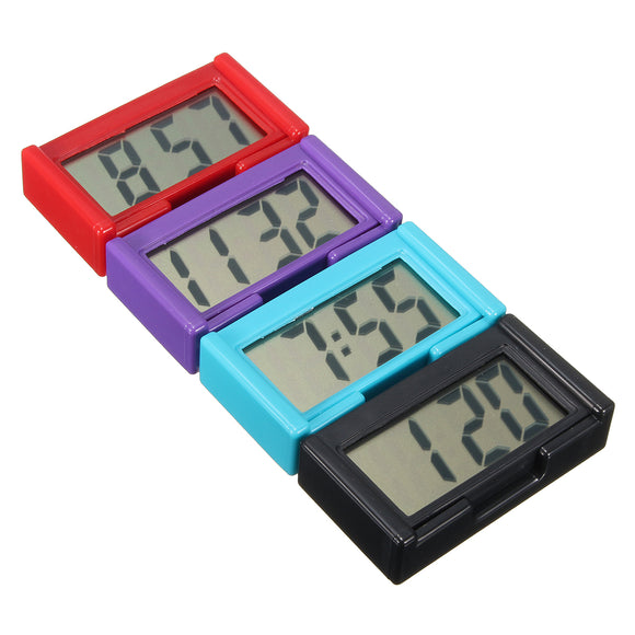 4 Colors Automotive Digital Car LCD Clock Self-Adhesive Stick On Time Portable