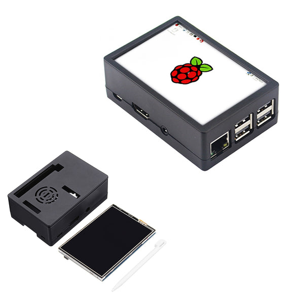 Geekcreit 3.5 inch TFT LCD Touch Screen + Protective Case + Touch Pen Kit For Raspberry Pi 3B+/3B/2B