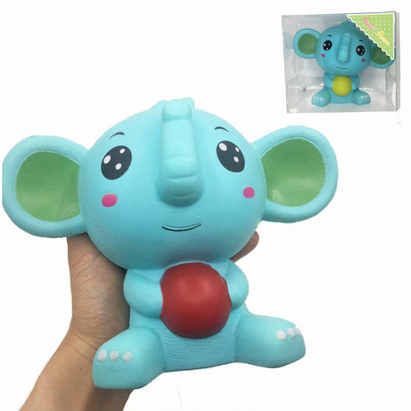 Squishy Elephant Jumbo 17cm Slow Rising With Packaging Collection Gift Decor Soft Toy