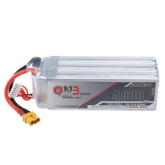 Gaoneng GNB 22.2V 4000mAh 50C 6S Lipo Battery XT60 Plug for FPV RC Drone