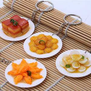 Simulation Delicious Chinese Food Model Fridge Magnet Key Chain Home Crafts