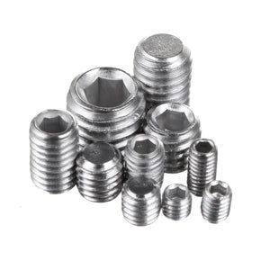 Suleve MXSH1 200Pcs Stainless Steel Set Grub Screw Allen Hex Socket Cup Point Assortment M3/M4/M5