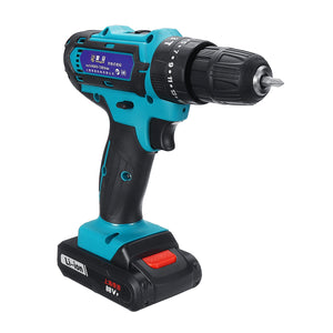 Drillpro 88VF Cordless Electric Impact Drill Li-ion Battery Rechargeable 25+3 Torque Screwdriver Bit