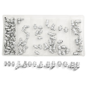 110 Pcs Hydraulic Lubrication Lube Grease Fittings Assortment Zerk Grease Zerk Nipple Fitting