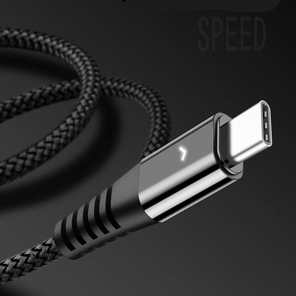 Bakeey 2.4A Type C Nylon Braided LED Display Data Cable For Xiaomi Mi9 HUAWEI P30 S10 S10+