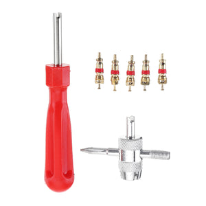 Valve Stem installation HD Chrome Tool Puller Tire Car Plug Core Remover Repair Set