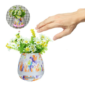 2PCS Multi-Pattern bluetooth Audio Intelligent Music Speakers Flower Pot Novelties Toys