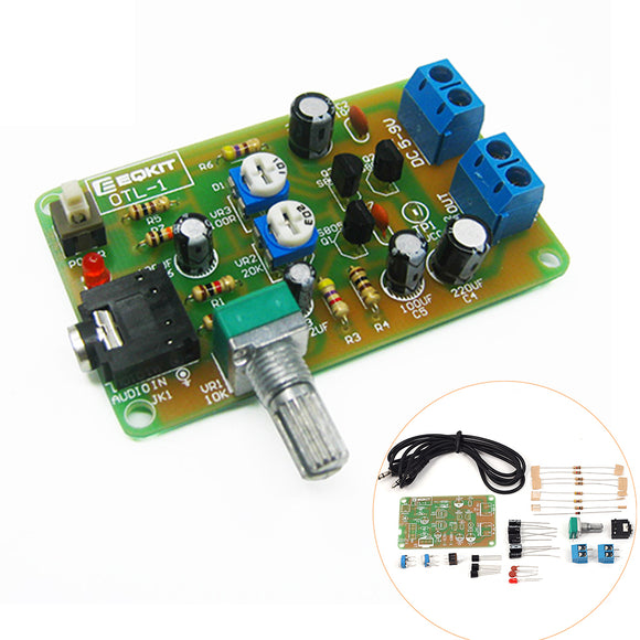 10pcs EQKIT OTL-1 Power Amplifier Circuit DIY Kit High Sensitivity OTL Discrete Component Amplifier Kit