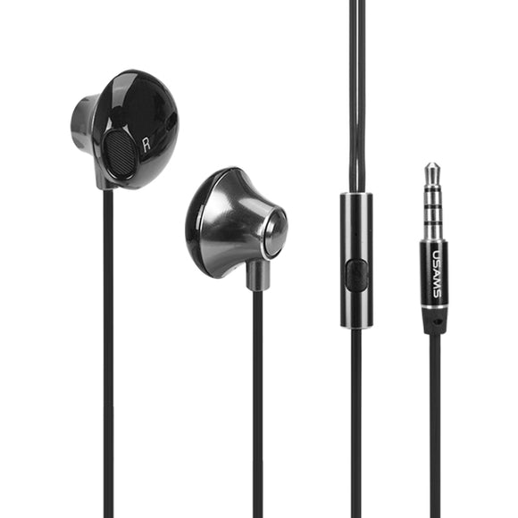 USAMS US-SJ022 Universal 1.2m Metal In-ear Headphone Stereo Earphone