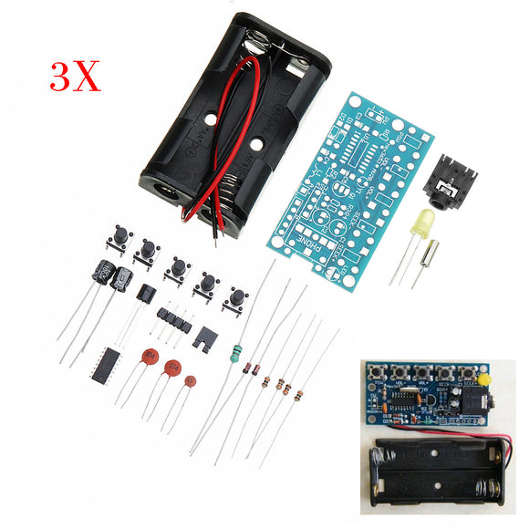 3pcs DC 1.8V To 3.6V DIY 76MHz To 108MHz Wireless Stereo PCB FM Radio Module Learning Kits