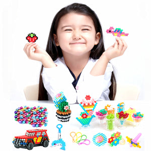 4500Pcs/Set 24 Colors Water Mist Magic Beads DIY Toys For Children Animal Molds Hand Making Puzzle Kids Educational Jewelry