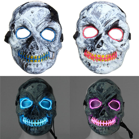 Novelties LED Skeleton Skull Mask Fancy Scary Halloween Adult Costume Accessory