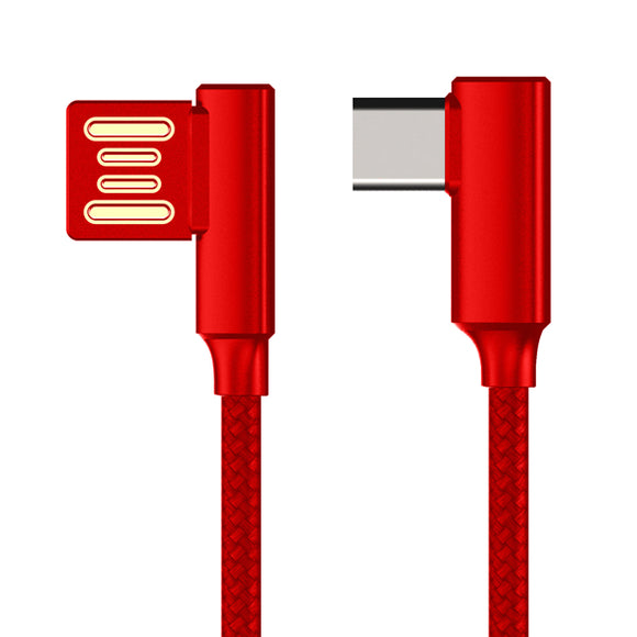 Bakeey 90 Degree Reversible 2.4A Type C Fast Charging Data Cable For Oneplus 5T Xiaomi Mi A1 S9+