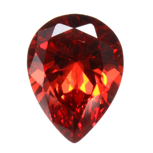 12x16mm Orange Red Pear Heart Gemstones Cut Dianond Drop DIY Making Jewelry