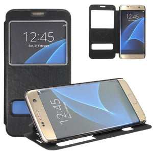 Flip PU Leather Wallet Stand Cover Case For Samsung Galaxy S7