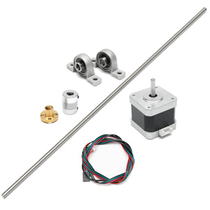 T8 600mm Stainless Steel Lead Screw Coupling Shaft Mounting + Motor For 3D Printer