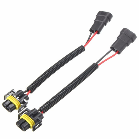 2PCS 9006 To H11 H8 Headlights Conversion Connector Wiring Harness Plug Cable Wires Cables