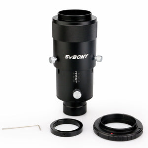 SVBONY SV112 1.25 Fully Metal Deluxe Variable Eyepiece Projection Kit for Telescopes with T-Ring Adapter"