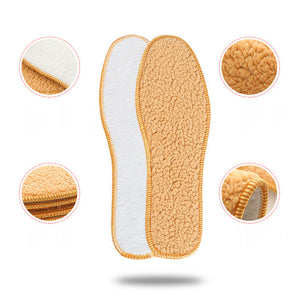 Thicken Alpaca Fiber Foot Insoles Anti Shock Thermal Pads Winter