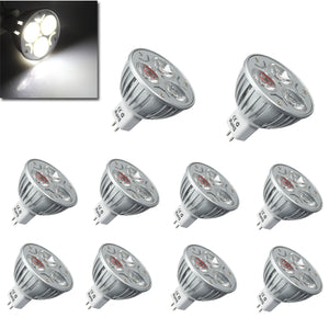 1X 10X MR16 3W 300LM Pure White Energy Saving LED Spotlightt Bulb 12V