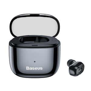 Baseus A03 Wireless bluetooth 5.0 Earphone Single Mini Invisible HiFi 6D DSP Noise Cancelling Headphone with Mic Charging Box