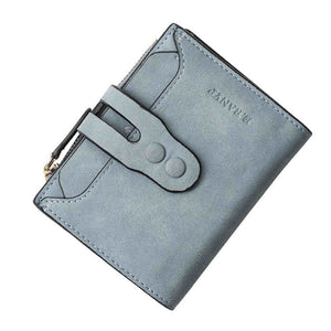 Women Casual PU Leather Portable Wallet Card Coin Holder Purse