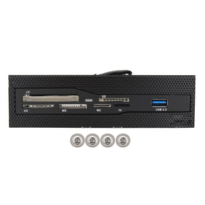 STW 5.25 USB3.0 Hub All-in-One CF SD MS XD M2 TF Card Reader Computer Front Panel"