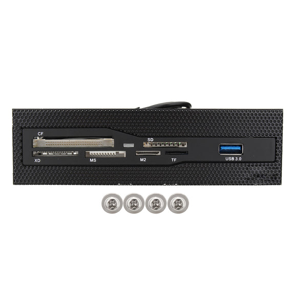 STW 5.25 USB3.0 Hub All-in-One CF SD MS XD M2 TF Card Reader Computer Front Panel