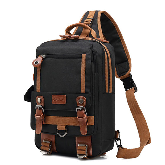 Men Nylon Canvas Large Capacity Shoulder Bag Crossbody Bag