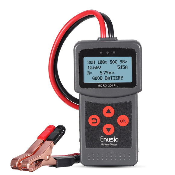 Enusic Micro-200 Pro 12V Car Motorcycle Battery Tester SAE CCA JIS Digital Battery Analyzer Micro-200Pro