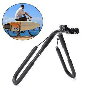 BIKIGHT Move By Bike Adjustable Black Aluminum Surfboard Rack Bicycle Surfboard Rack